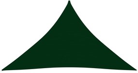 Parasolar, verde, 3,5x3,5x4,9 m, tesatura oxford, triunghiular Morkegronn, 3.5 x 3.5 x 4.9 m