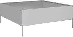 vidaXL Strat înălțat de grădină, 100x100x25 cm, oțel galvanizat