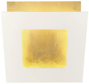Aplica de perete LED design ambiental DALIA 40x40cm, alb/ auriu