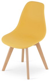 Scaun KITO galben mustar cu picioare din fag