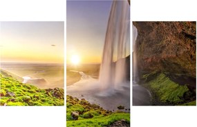 Tablou - Seljalandsfoss din spatele peșterii (90x60 cm)