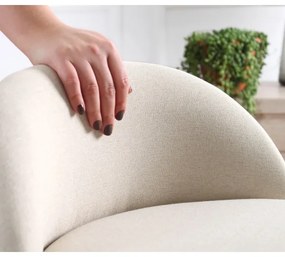 Taburet NIKI, Ø 46 cm, crem