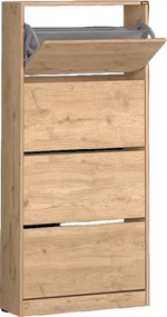 Dulap Pantofi Inalt Adore XL – Pantofar cu Adancime Slim (26 cm) pentru Hol, 4 Compartimente Rabatabile, Capacitate 24 Perechi