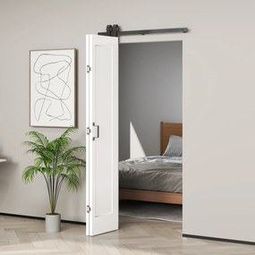 HOMCOM Ușă Pliabilă tip Carte cu Suprafață Vopsibilă 90x210 cm Alb | Aosom Romania