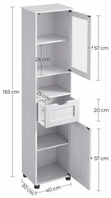 LOTUS14 - Dulap inalt alb, 40 cm - Mobilier Baie Lotus