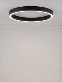 Lustra/Plafoniera LED design slim circular STING Black 80cm