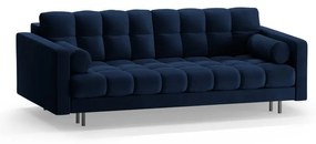 Canapea albastru-închis extensibilă, cu spațiu de depozitare cu tapițerie din catifea 222 cm Bali – Cosmopolitan Design