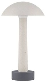 Stalp LED din ciment alb pentru exterior IP65 Tura H-35cm