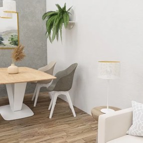 Lampă de masă LOFT SHADE 1xE27/60W/230V d. 25 cm albă/aurie