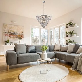 Lustră de cristal pe lanț CHELSEA 6xE14/40W/230V