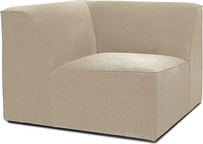 Modul pentru canapea bej din catifea reiată Sting - Scandic