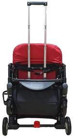 Carucior sport ultracompact pentru copii NOVOKIDS™ Baby C Trolley, Transformabil in troller, Spatar reglabil 3 trepte, Frana picior, Pliabil,Bordeaux