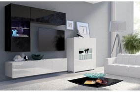 Mobilier living Calabria C3 (Negru + Alb) (fără iluminat). 1051596