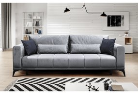 Canapea extensibilă, gri deschis/ gri, GRACE BIG SOFA
