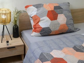 Lenjerie de pat creponata din bumbac Renforce HONEY COMB gri Dimensiune lenjerie de pat: 70 x 90 cm | 140 x 200 cm
