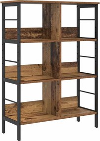 vidaXL Raft pentru cărți Lemn Vechi 82 x 32 x 112 cm Lemn compozit