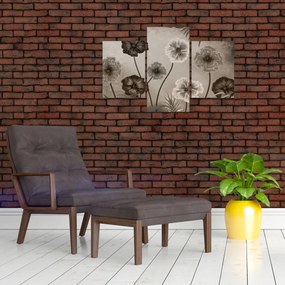 Tablou - Flori desenate (90x60 cm)