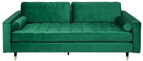 Canapea din catifea verde 225 cm Cozy Velvet Green