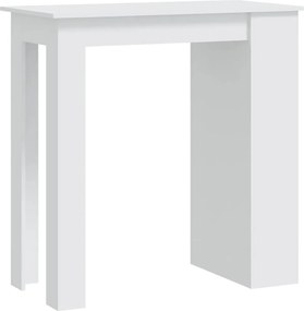 vidaXL Masă de bar cu raft de depozitare, alb, 102x50x103,5 cm, PAL