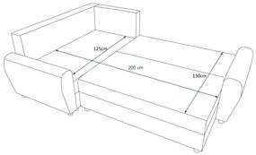 Colțar Fleur Plus (Roșu + Negru) (S). 1057095