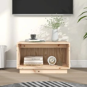 Comoda TV, 60x35x35 cm, lemn masiv de pin 1, Maro
