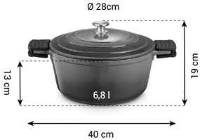 Oală cu capac Tescoma BORDEAUX 28 cm,  6,8 l, 28 cm