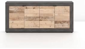 Comodă RUNEA, maro deschis/antracit