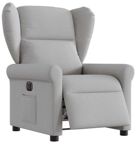 vidaXL Scaun reclinabil electric Cloud Grey Fabric