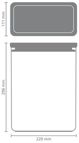 Cutie de depozitare Brabantia Tasty+ Stackable 1008877, 5,4 l, Sigiliu din silicon, Fara BPA, Gri închis