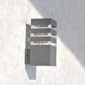 Aplica de perete exterior TEKSAS 1xE27/12W/230V IP44 antracit