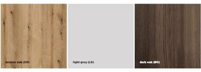 Dulap suspendat baie 30x47x160 cm Kolpa San Harmony, cu usa reversibila si sertar, stejar natur
