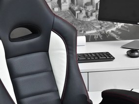 Scaun gaming Race (alb + gri). 1110530
