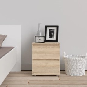 Noptieră cu aspect de lemn de stejar Tvilum Nova