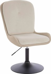 HR690N Scaun Velvet&amp;soft Piele Pu Cremos/Cremos Bază Neagră