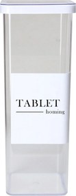 Organizator baie HMY-6380, transparent, plastic, 10x10x26 cm