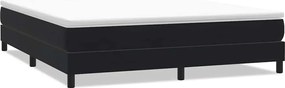 vidaXL Pat cu arcuri fără saltea negru 180x220 cm catifea