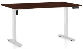 Masă înălțime reglabilă OfficeTech B, 120 x 80 cm, picioare albe, wenge