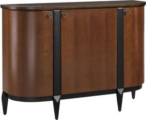 Comodă lemn masiv nuc Elegance I, 125,8 × 43 × 92,7 cm