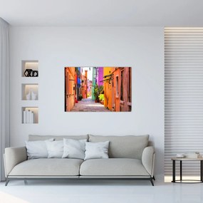 Tablou cu străduță colorata italiană (90x60 cm)