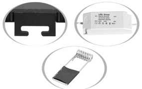 Corp de iluminat LED încastrat Ecolite LED-WSL-CCT/25W/CR LADA LED/25W/230V IP44 negru