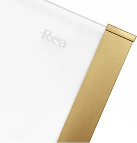 Cabina de dus SOLAR cu cadita alba 90x90 cm auriu periat