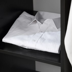 Dulap HOMCOM pentru haine Dulap de depozitare mobil din panouri de particule negru | Aosom Romania