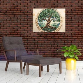 Tablou – Arborele vieții împletit (70x50 cm)