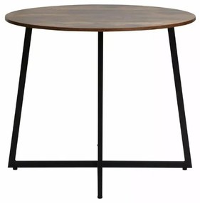Masa de dining rotunda LUNA 90 cm, maro rustică