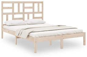 3105930 vidaXL Cadru de pat, 140x190 cm, lemn masiv