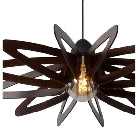 Lustră pe cablu ZIDANE 1xE27/15W/230V maro/neagră Lucide 77483/76/30