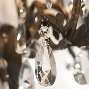 Lustră pe lanț TERESA 5xE14/6W/230V bronz ONLI