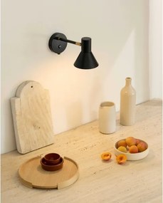 Halo Design 747450 - Aplică de perete STYLE 1xE14/25W/230V negru/alamă