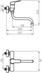 Baterie de chiuvetă/lavoar Novaservis METALIA crom lucios