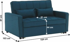 Canapea extensibilă, turcoaz, FRENKA NEW